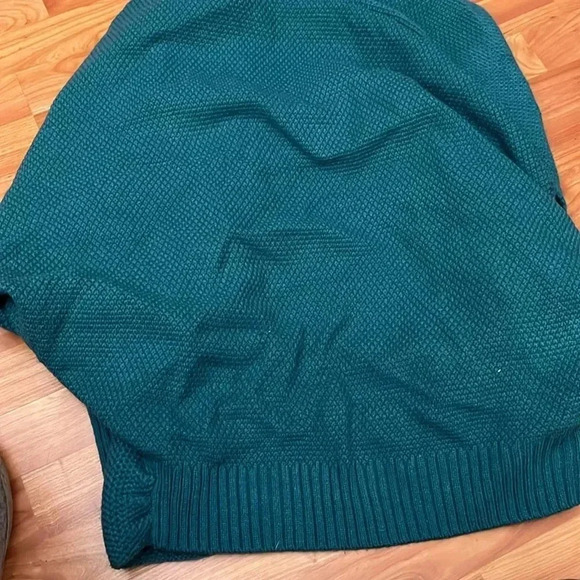 Slouchy Kimono Style Peacock Blue Sweater/Wrap Size Large - Picture 5 of 5